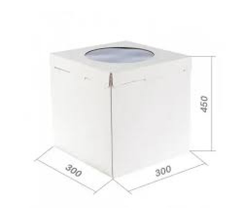 Коробка для торта 300*300*450мм с окном