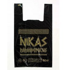 Майка ПНД 30+16*55 25мкм Nikas gold черный уп 100шт (пак 1000) Союз-Пакет