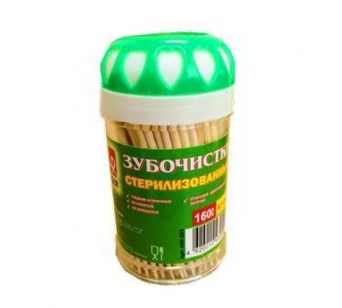 Зубочистки 160шт в баночке (уп4 /240)