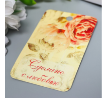 Мини открытка для подарка 5*8 Цветы