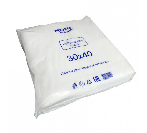 Мешок ПНД 30*40*10мкм 0,9кг (10шт)