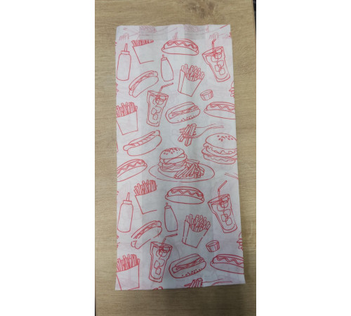 Пакет бумажный 310*140*60 белые с рисунком