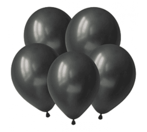 Шар латексный МЕТАЛЛ 12"/30см Черный (уп 50шт) DECOBAL