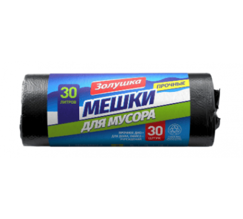 Мешок для мусора ПНД 30л 30шт 6мкм Золушка